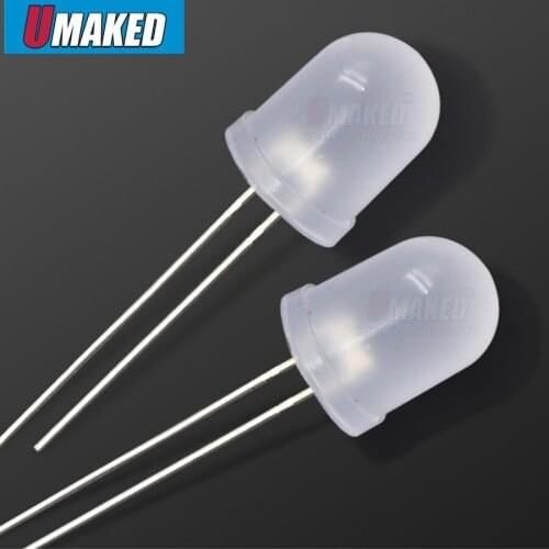 500Pcs F10 10mm Foggy white warm white color LED Diode, DIY Light Emitting Diode