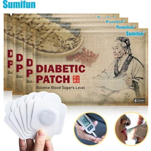 Sumifun 6pcs New Diabetic Patch Lower Blood Glucose Sugar Balance Medical Plaster Herbal Stabilizes Blood Sugar Level K05101