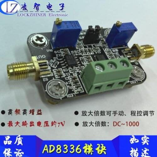 AD8336 Module Variable Gain Amplifier 0-60dB DC-100M Bandwidth VGA Manual / Program Control