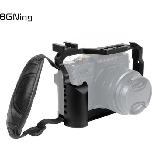 Aluminum Camera Cage for Fujifilm XT20 Protective Case Cold Shoe Mount Rig Stabilizer for FUJI XT30 with Hand Strap