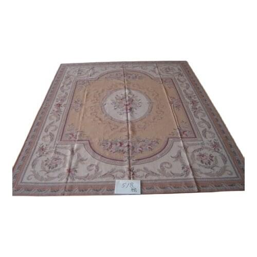 Free shipping 8'x10' Aubusson rugs handmade woolen carpets aubusson rugs for home decoration bedrooom rugs
