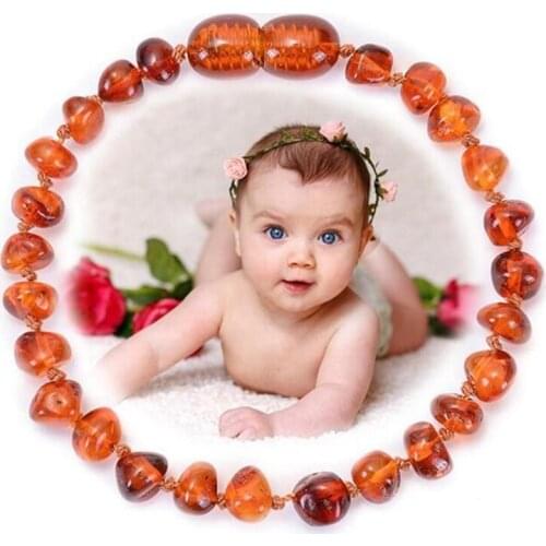 Natural Amber Teething Bracelets Handmade Original Jewelry Baltic Children Molars DIY Irregular Bracelet Child Jewelry Gift