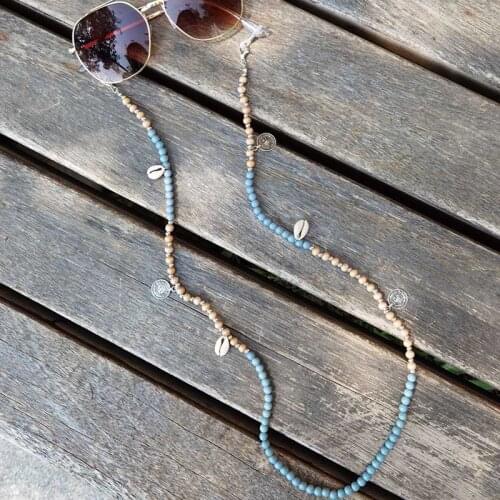 Trendy Stone Beaded Sunglasses Chain Eyeglass Chains Necklace Strap Rope Reading Glasses Holder Jewelry Accessories