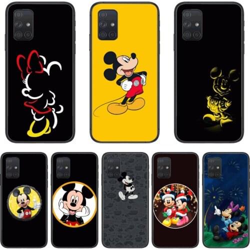 Mickey Phone Case Hull For Samsung Galaxy A 50 51 20 71 70 40 30 10 E 4G 5G S Black Shell Art Cell Cover