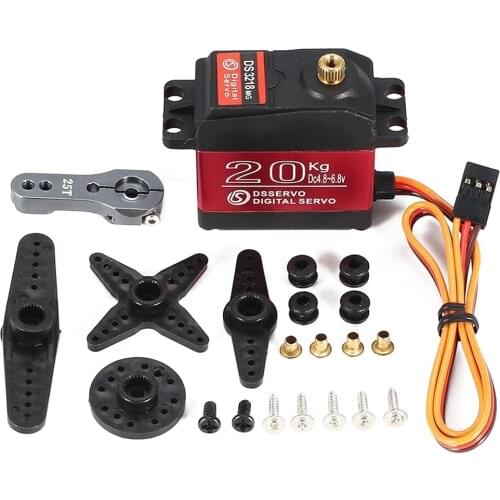 Waterproof DS3218MG 4.8V-6.8V 20KG Torque Digital Servo With Metal Gear For RC Car Robot Baja Buggy Truck Boat Helicopter