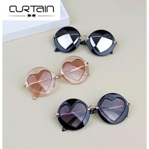 Kinder zonnebril Children Girls&Boys Sunglasses UV400 Eyewear Heart Shaped lens Fashion Beach Travel Kids Gift Eyeglasses N89