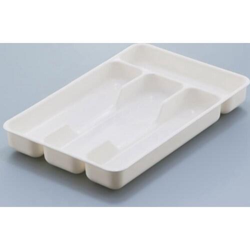 Cutlery Organizer Box Kitchen Drawer Organizer Separation Finishing Storage Box Eco-Friendly PP Tray Spoon Knife Fork