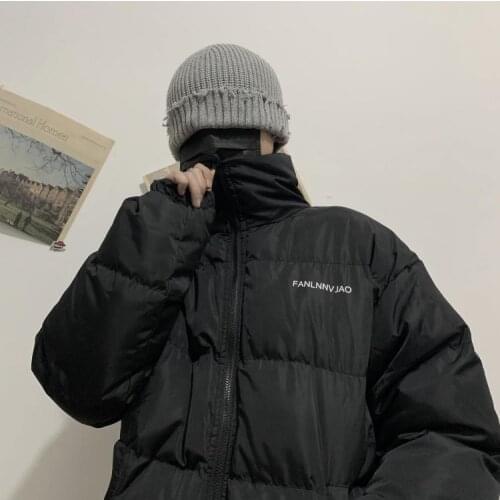 English letters printing firm offers the very original winter joker quilted with thick cotton-padded jacket coat jackets for men