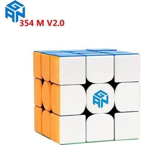 Gan Speed 354M V2 ges Cubes 3X3X3 Magnetic Neo 354 M 3x3 Magic Cube Professional Puzzle 354m v2 3x3 gan 354 m V2.0 GES Boy Toy