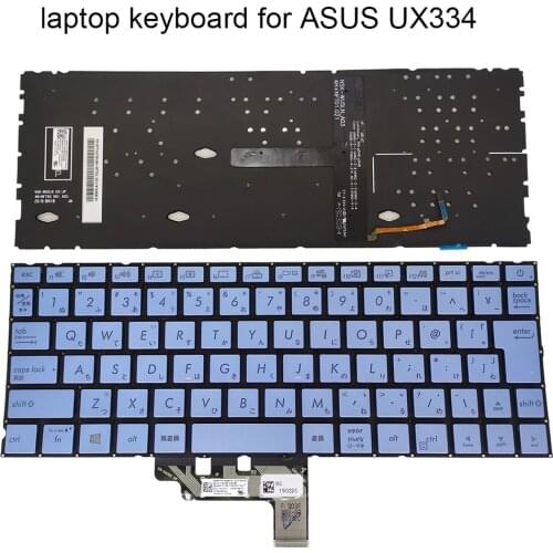 JP UK Backlit keyboards for ASUS Zenbook 13 UX334 UX334FL UX334FA light blue laptop keyboard 0KNB0 1620JP00 162HJP00 new works