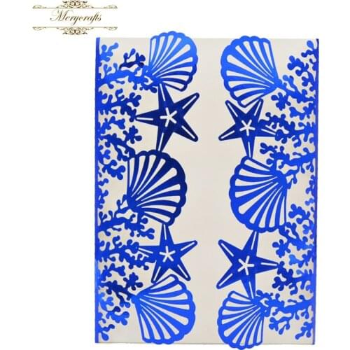 Royal blue star design laser cut wedding invitation cards from Chinese supplier