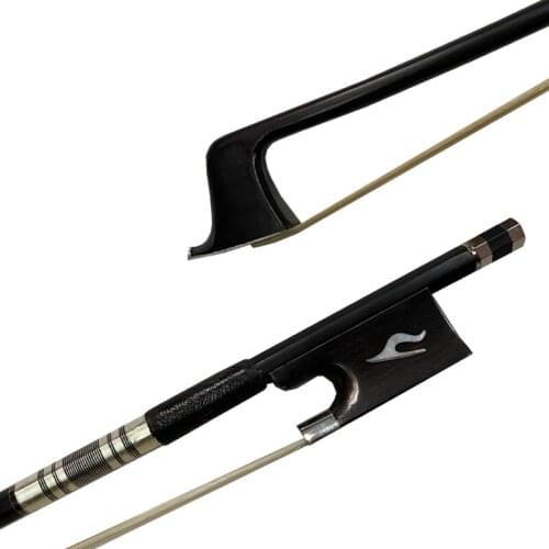 Arrow Free shipping 5pcs of 4/4 Violin Carbon Fiber Bow Black Carbon Fiber Violin Bow Ebony nicker sivler ebony Frog 4/4 white