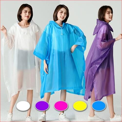 Reusable Women Men Rain Coat Rainwear Poncho Cloak Hoodie Pullover Suit Raincoat For Cycling Tourism Fishing Biker Bicycle