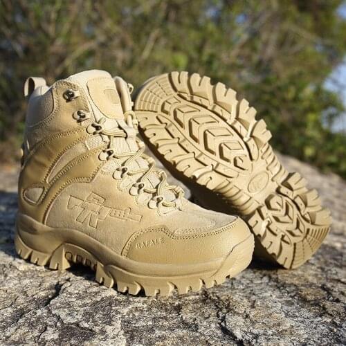 Professional Military Boots Men Outdoor Desert Genuine Leather Combat Tactical Man Boots Army Hunting Hiking Sneakers For Men