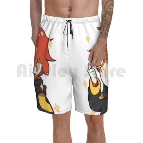 Mystic Messenger : Sparkly 707 Beach Shorts Men Beach Pants Swim Trunks Mystic Messenger Mysmes 707 Seven Otome