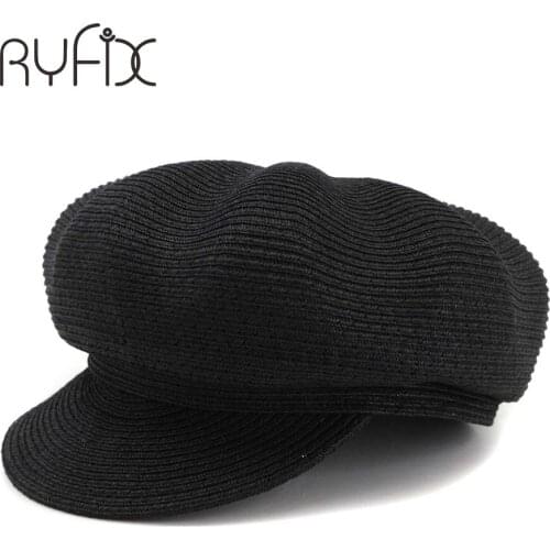 New fashion spring summer straw - made duck hat outdoor leisure visor hat brim lady visor hat HA48