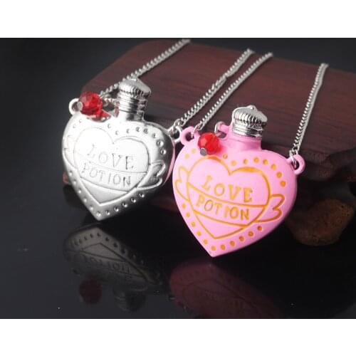 New Creative Magic Love Potion Heart Bottle Necklace Collar For Lady Girls Friends Jewelry Accessories Gift Dropshipping