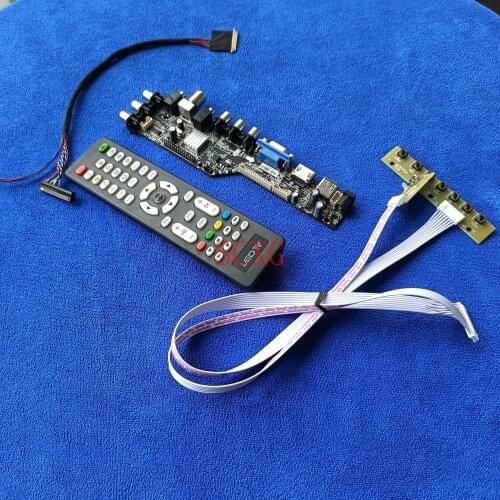 Fit LP156WH4/LP156WH8/LP156WH9 Monitor drive board Digital signal HDMI-compatible USB AV VGA DVB LCD/LED Kit 40Pin LVDS 1366*768