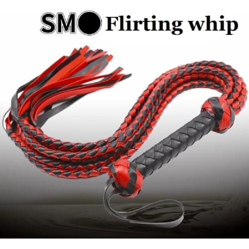 78CM Leather Sex Spanking Whip Bdsm Bondage Gay Fetish Horse Tassel Tails Lash Adult Flogger Flirt Erotic Toys for Couples Women