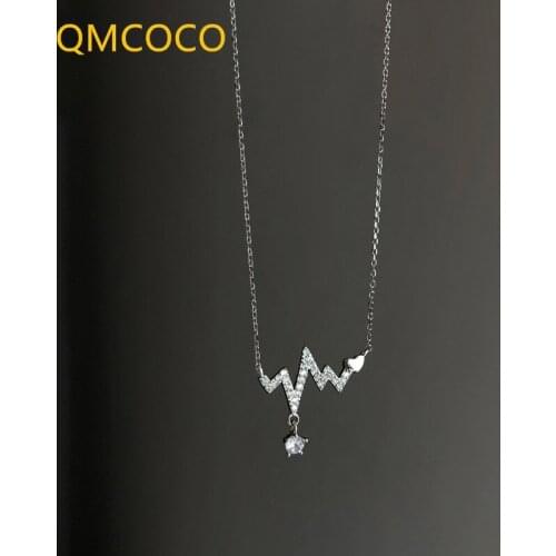 2021 New Style Classic Irregularity Heartbeat Clavicle Necklace Women Delicate Trendy Neck Chain For Birthday Party Jewelry Gift