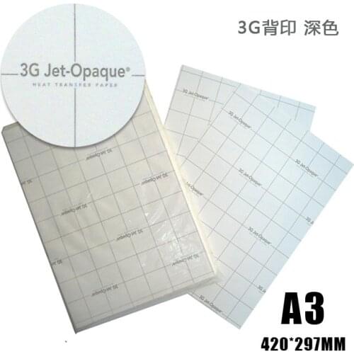 A3 size transfer paper / Dark color heat transfer printing paper for cotton T-shirt 5 pieces