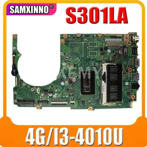 S301L S301LA motherboard For Asus S301LA REV2.2 Mainboard I3-4010U-4GB RAM Processor 100% Tested