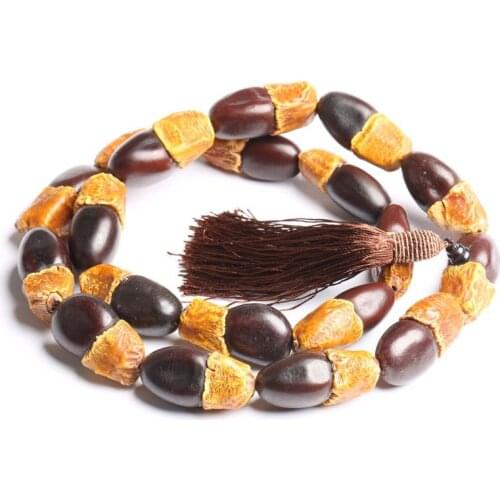 Tibetan Buddhism 18 Aubergine-Bodhi Seeds Prayer Beads Mala(Car Adornment)