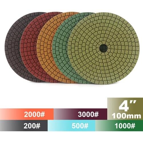 Super quality ceramic bond 4 inch 100mm wet polishing pads for stone