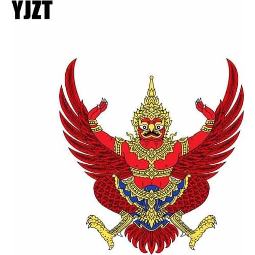 YJZT 11.9CM*12.7CM Funny Thailand Car Sticker Reflective Creative Flag Portrait Decal 6-0610