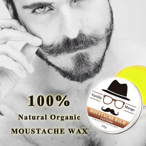 30G Gift Natural Beard Oil Conditioner Beard Balm for Help the beard growand Organic Moustache Wax for Beard Styling 10 pcs