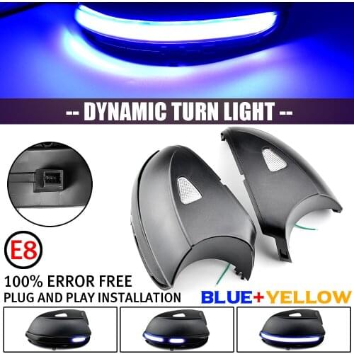 2pcs For VW Passat B7 CC Scirocco Dynamic Blinker Side Mirror indicator For EOS Light Beetle 2011 2014 LED Turn Signal Light