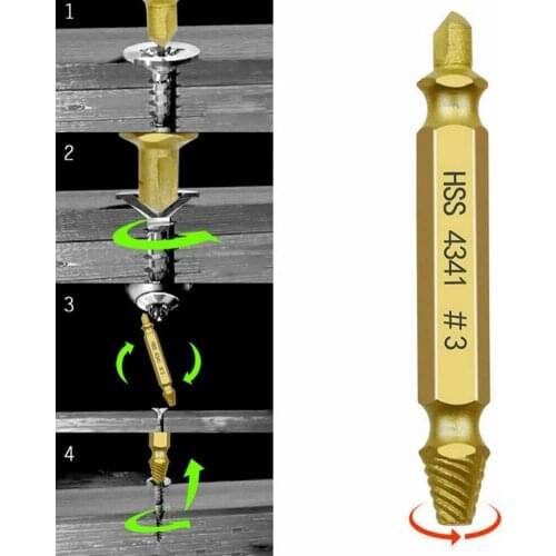 Broken Bolt Damage Screw Remover 5PCS 51mm HSS Bolt Remover Extractor Drill Bits Demolition Tools For Mechanics Woodworkers