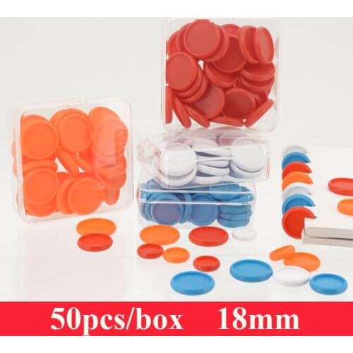 50pcs 18mm Plastic Ring Buckle Color Disc Abacus Buckle Mushroom Hole Notepad Hand Book Boxed Binder Notebook Disc Binder Rings