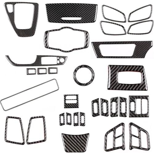 For BMW 3 Series E90 E92 E93 2005-2012 Accessories Carbon Fiber Pattern Interior Decoration Gear Air Outlet Door Handle ABS Stic