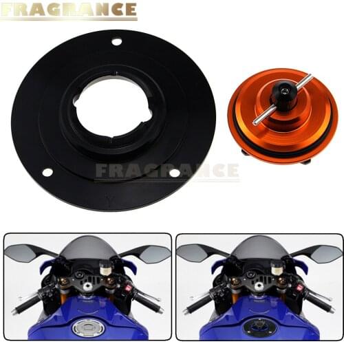 LOGO R6 Motorcycle Accessories Gas Fuel Tank Cap Cover CNC Aluminum for YAMAHA YZF-R6 YZFR6 YZF R6 YZF600 2003-2019