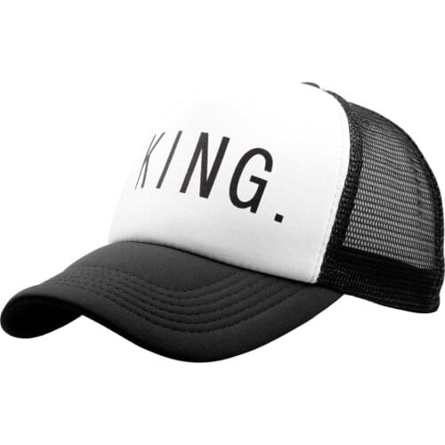 High Quality Hat King Queen Letter Baseball Caps Mens and Womens Embroidery Printing Baseball Caps