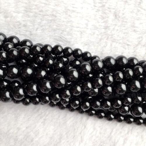 8mm black Spinel stone beads natural stone beads DIY loose beads for jewelry making strand 15" wholesale