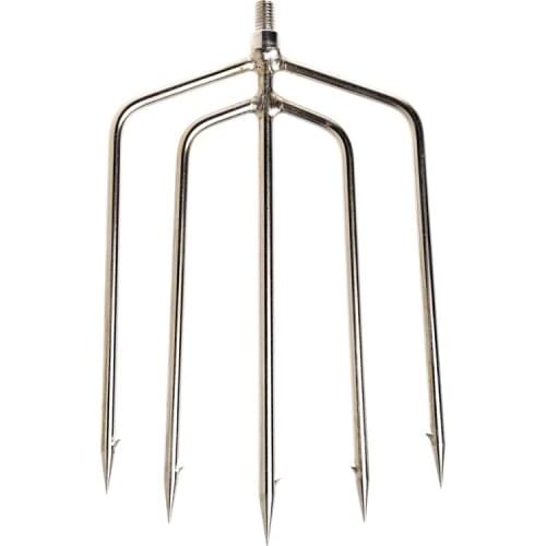 E9LE Stainless Steel Prong Harpoon Fish Fork Fishing Ice Breaker AccessoryTackleTool