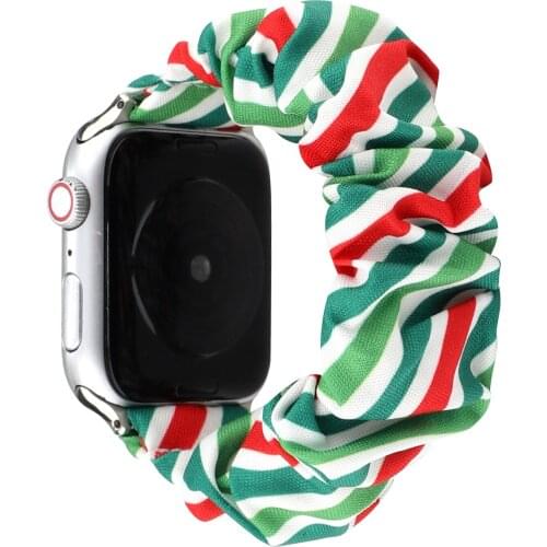 Lady Elastic Fabric Band for Apple Watch 38mm 42mm SE6 5 4 Stretchy Scrunchie Strap for iWatch Replacement Correa Series 3 2 1