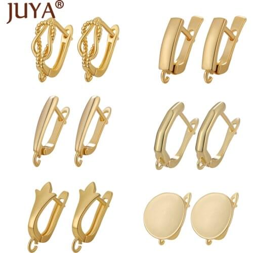 Simplicity Copper Gold-Plated Earring Hooks Handmade Earrings Accessories Supplies High Quality DIY Earring Findings