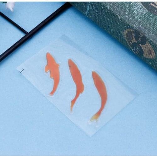 13 13 Pcs/Set Filling Sticker Epoxy Resin Silicone Mold Materials DIY Jewelry Making Gold Fish Leaf Decoration Filler Self Tool