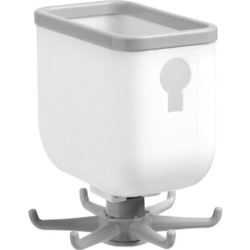 2021 New Self-adhesive Plastic Rotating Rack 6-claw Hook Kitchen 360-degree Storage Rack Toilet Cartoon With Storage Box Hook