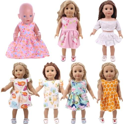 Doll Dress Clothes &Accessories With Unicorn For 18 Inch And New Born Baby & Our Generation Girls Birthday Toy Gifts