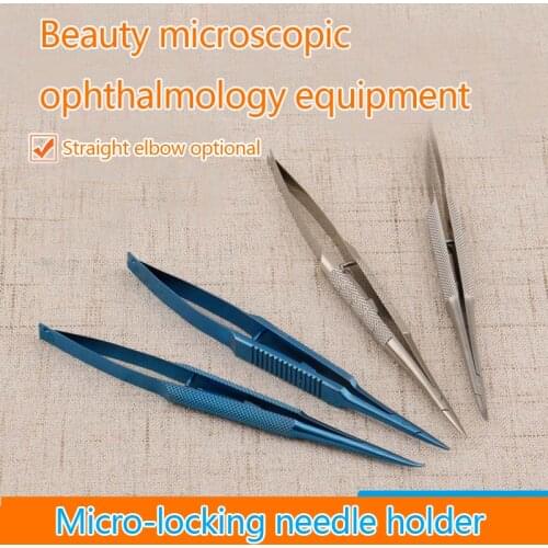 Ophthalmic micro-devices Micro-locking needle holder Needle clamp needle holder Stainless steel surgical tools
