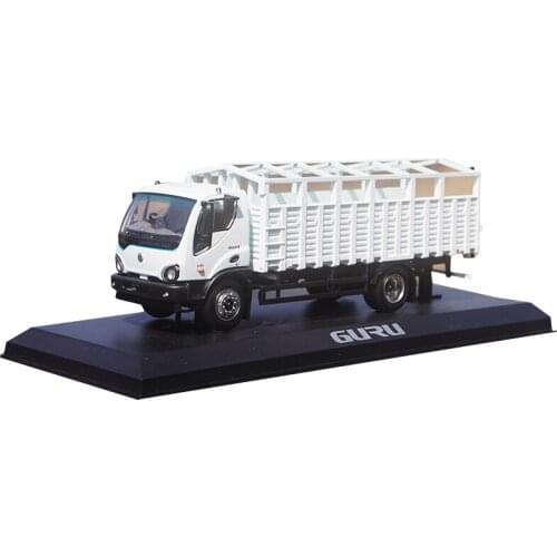 Original factory Rare White Ahsok Leyland 1:43 Guru 1111 Indian diecast truck model for collection, gift