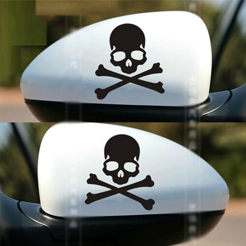 Ghost evil spirit knight skull car stickers reflective personality car shape decoration stickers Black White