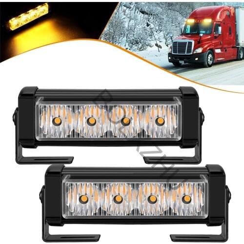 2x4 LED Strobe Light Car Truck Front Grille Emergency Flash lamp bar Warning Caution Light Vehicle Safety Daytime Running Light