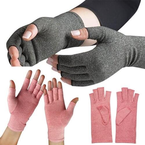 Therapy Compression Gloves Unisex Dispensing Non-Slip Pressure Gloves Half Finger Fitness Gloves Arthritis Joint Pain Relief