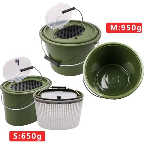 Outdoor Live Fish Bucket Portable Camping Carp Fishing Tackle Storage Tool for Fishing Bait Tackle Barrel Storage Container