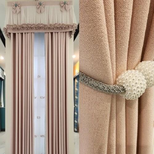 Curtain fabrics hot-selling European style polyester-cotton printed curtain fabric Curtains for Living dining room bedroom
